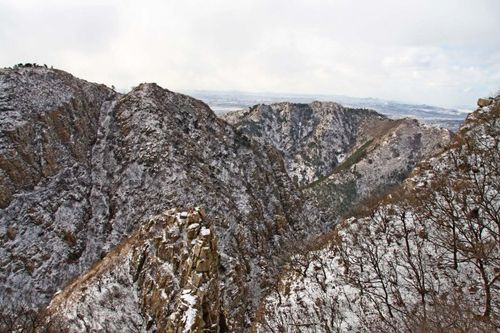 大连大黑山的雪景