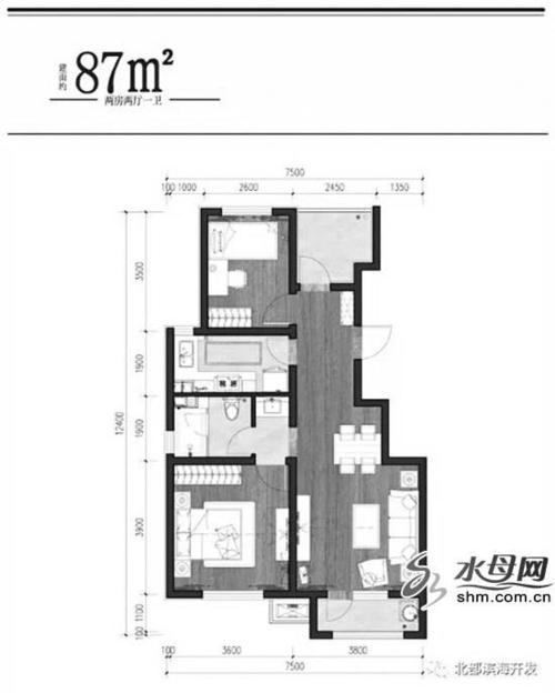 峰山水库北地块安置房户型发布最大户型173㎡