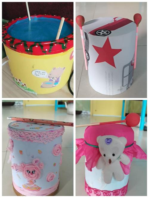 东长寿幼儿园"有趣的小鼓"亲子手工制作活动