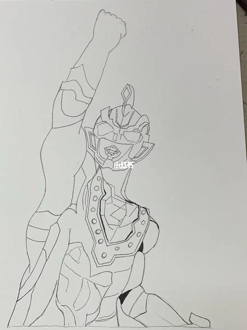 自学钢笔淡彩 | 附线稿_钢笔淡彩_绘画_线稿_奥特曼_手绘_三菱怎么样