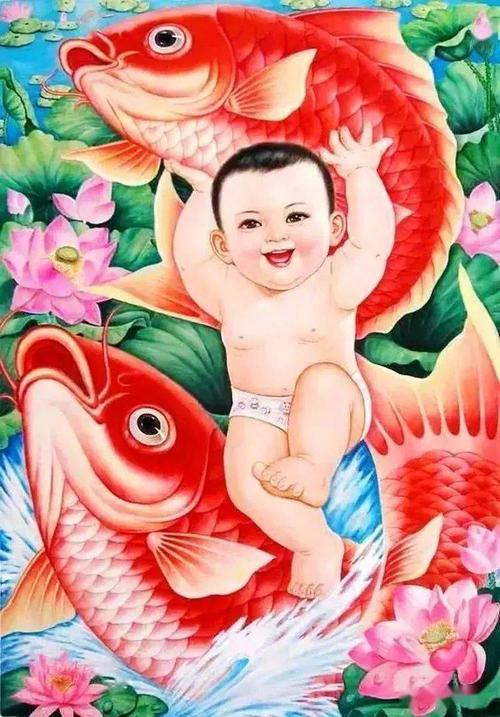 八雅轩丨艺术经典年画中的胖娃娃太可爱了