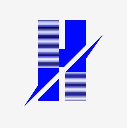 创意英文艺术字字母h