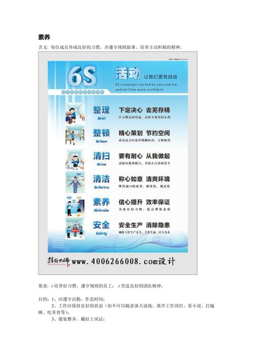 6s管理内容6s宣传标语工厂车间标语图
