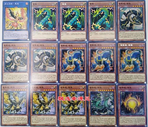 游戏王卡组雷龙卡组雷电龙雷劫龙雷兽龙雷鸟龙融合中文繁体卡片