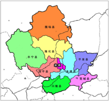 截止2013年,承德县辖6个镇,15个乡,2个民族乡,1个街道
