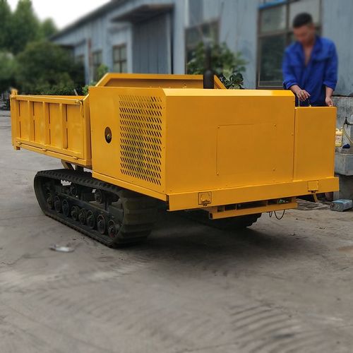 小型橡胶履带式运输车 柴油履带拖拉机 履带自卸平板车