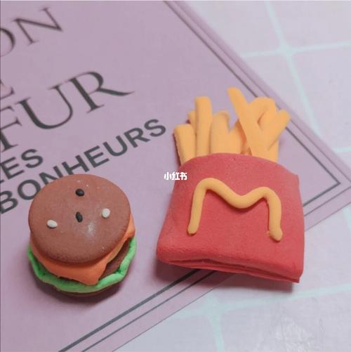 粘土薯条93汉堡92_粘土_汉堡_薯条_兴趣爱好_手工