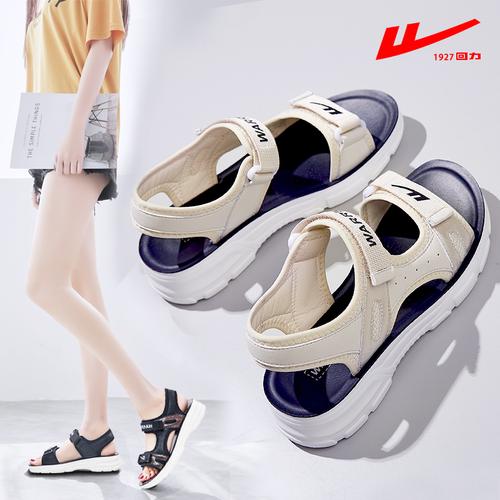 回力凉鞋女2020年夏季新款时尚平底百搭学生运动厚底女士时装女鞋