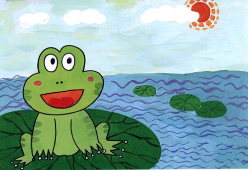 学画儿童画教程-可爱小青蛙