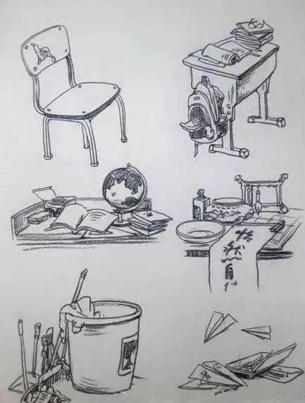 校考场景速写中非常实用的道具素材美术生赶紧收藏