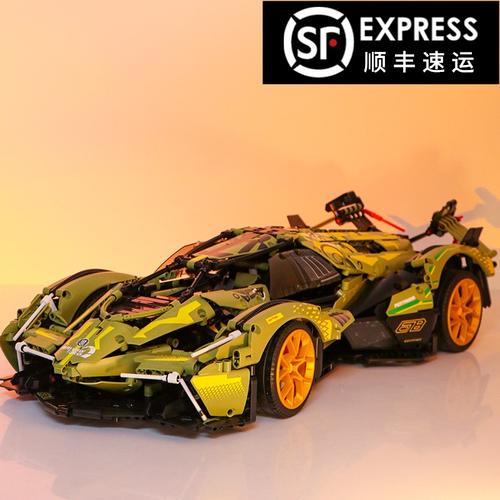 乐高兰博基尼v12概念车积木拼装跑车成年高难度遥控汽车模型玩具