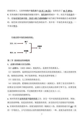 人教版八年级下册生物期末复习知识点归纳