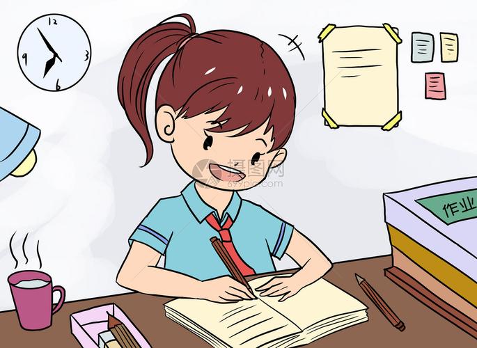 做作业漫画