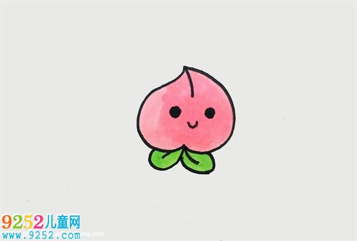 桃子怎么画简单又好看 水果简笔画,桃子简笔画教程