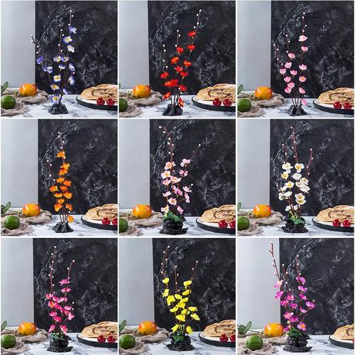 造型摆件假花饭店摆菜明档鱼生菜肴点缀拼盘摆盘装饰花花草冷菜盘