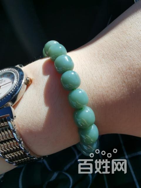 【搞定了!】新疆和田玉且末蓝老型珠手串