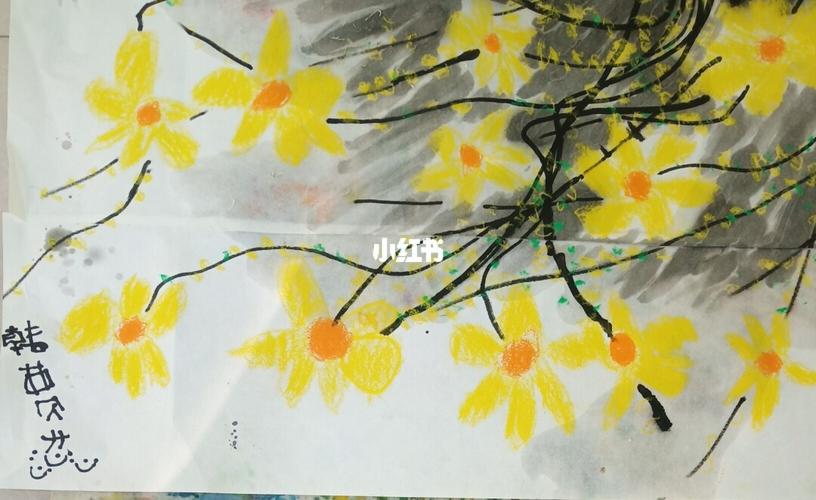 迎春花_绘画_文化_绘画