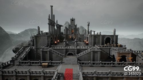 ue4 耶稣之城 神秘大殿 山脉 城堡 古建筑 虚幻4-cg