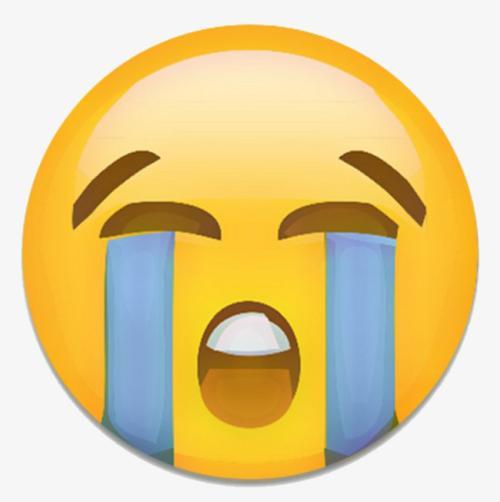 emoji 大黄脸 流泪 伤心 难过 表情包 大哭免扣素材