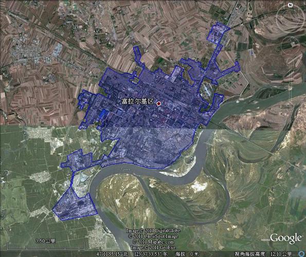 齐齐哈尔富拉尔基建成区面积237平方公里