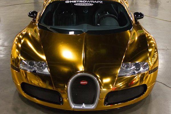 抢眼到极限:黄金版布加迪威龙