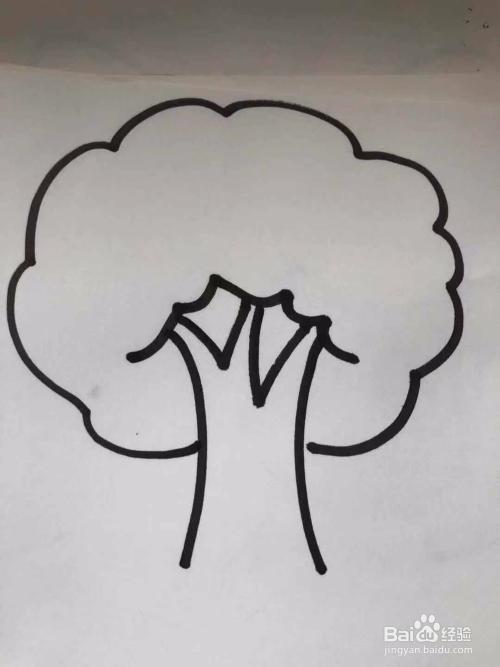 大全简笔画一棵大树卡通大树简笔画图片植树节大树简笔画画法图片步骤