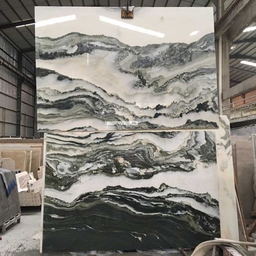 天然山水纹大理石 天然山水画大理石别墅客厅大堂背景