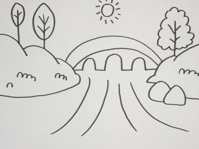 家乡风景简笔画怎么画