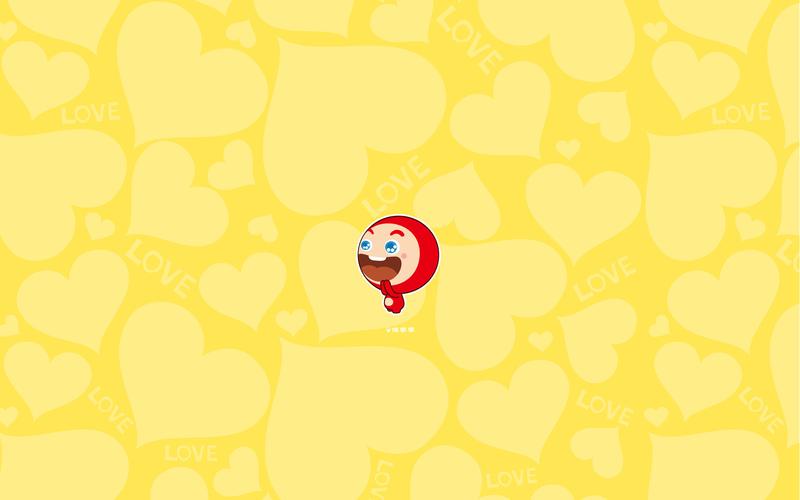 佛果果表情可爱背景创意素材高清桌面壁纸图片大全