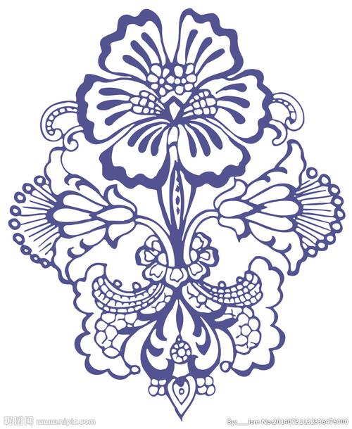 手绘花纹矢量素材