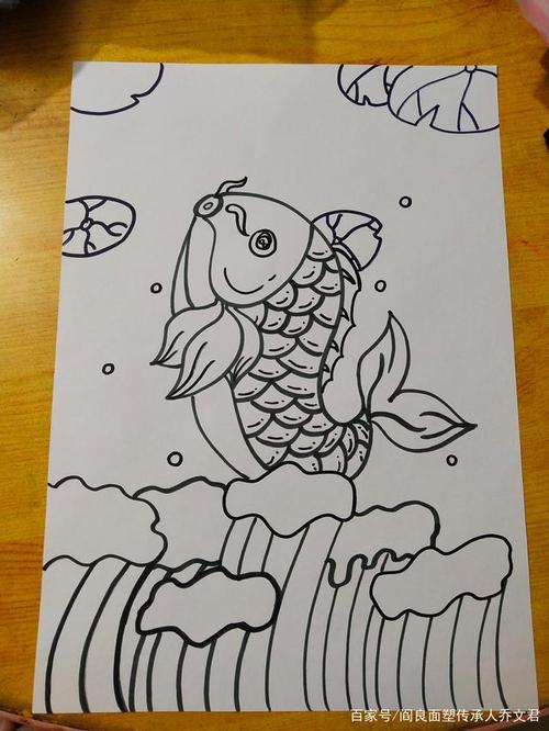 连年有余儿童画