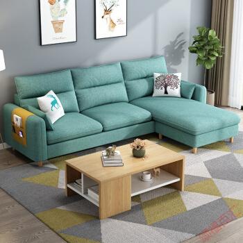 小户型布艺沙发三人位懒人沙发北欧简约可拆洗组合沙发客厅家具乳胶版