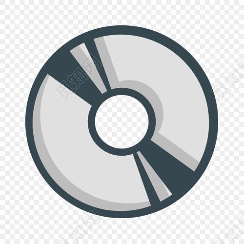 彩色卡通光盘扁平图标素材