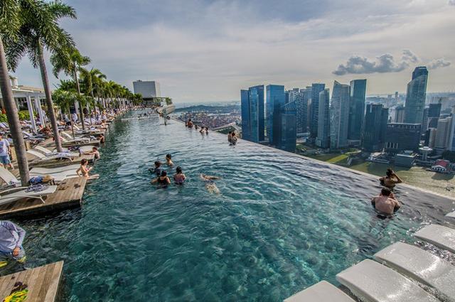 no.5,屋顶无边泳池,新加坡 marina bay sands,singapore