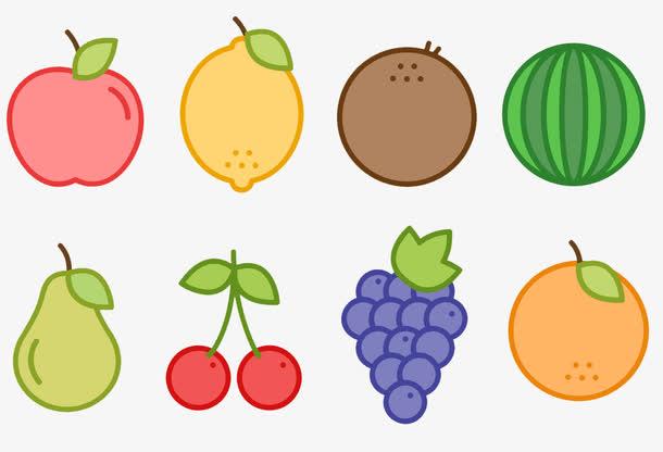 矢量鼠绘卡通水果