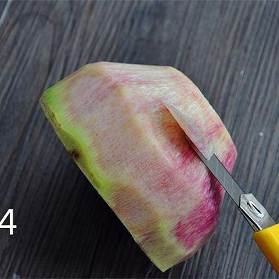 心里美萝卜花的做法 漂亮又抗癌