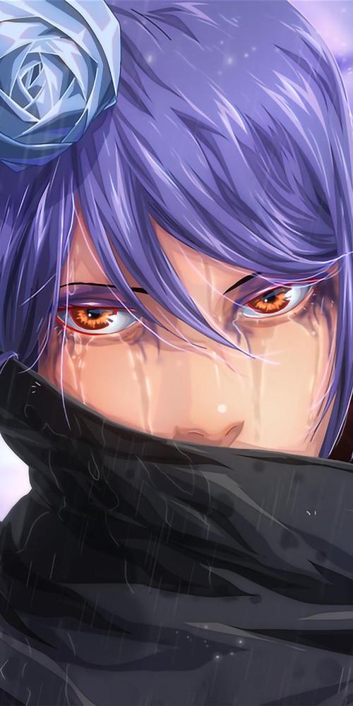 《火影忍者》小南,晓之花,心里藏着天使,动漫全面屏壁纸分享