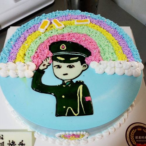 男友生日蛋糕国庆节军人警察当兵部队洛阳新乡许昌