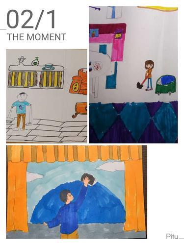 三7班第一期寒假家务劳动实践活动--绘画作品!