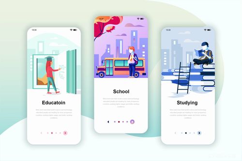 教育培训主题矢量插画app引导页启动页设计模板 instagram stories on