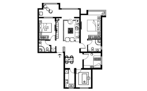 开祥御龙城135平户型图