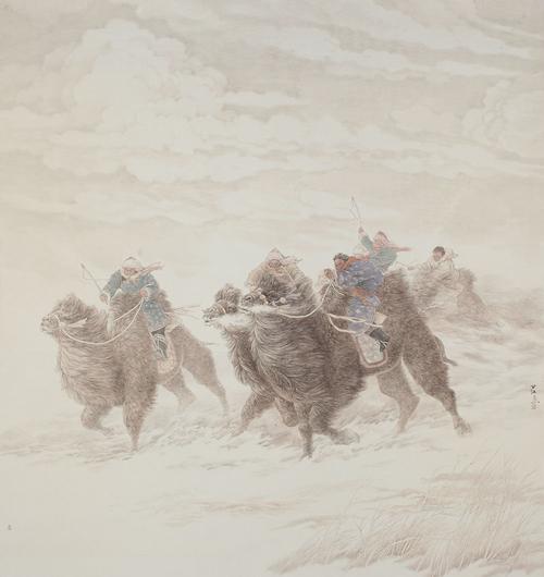 乌海市美术家协会副主席,北京画院,中国文化部现代工笔画院画家