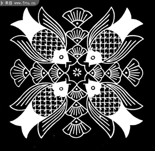 鱼纹蝴蝶纹_page78|中维图片网; 虫鱼;; 动物图案-虫鱼-图78