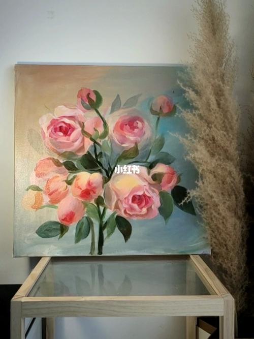 花卉丙烯画教程_丙烯画_教程_花卉_绘画_画画的日常_文化_绘画