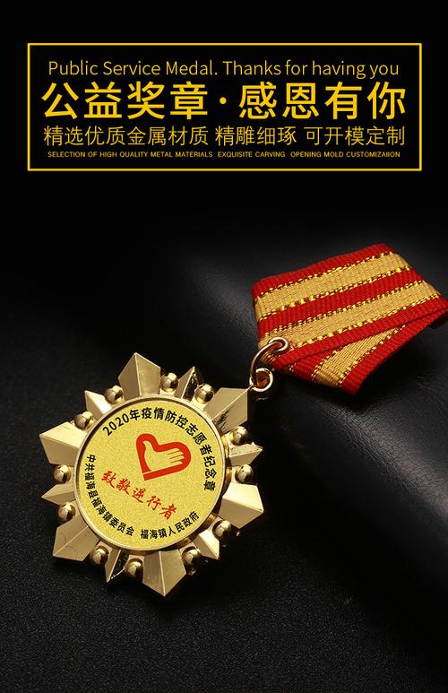 抗疫荣誉奖牌志愿者纪念章公益奖章战友聚会金属纪念勋章奖牌定制