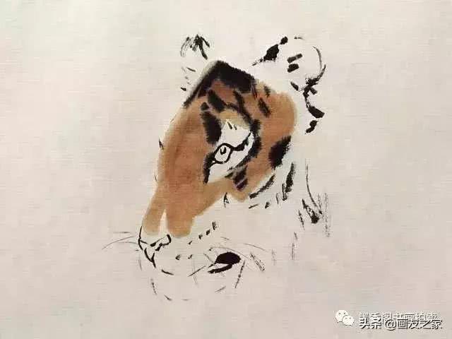 国画教程:写意老虎画法步骤,又学会一招