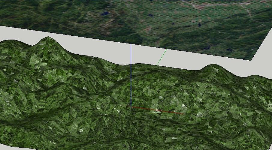 草图大师山体投影贴图出现马赛克,什么原因造成的!