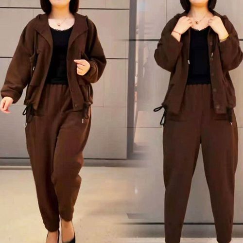 2021春季流行的女装,夏季时装走秀服装女装 哈伦套装女2021年春秋季新款韩版洋气宽松休闲时尚女装百搭妈妈装