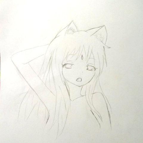 猫妖卡通简笔画