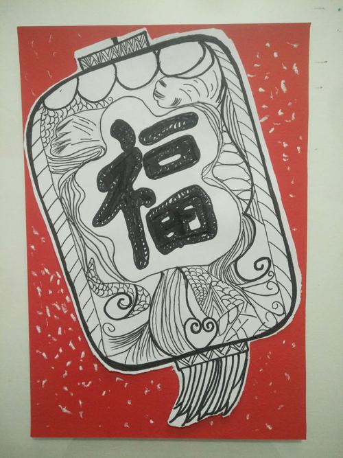 线描——灯笼
